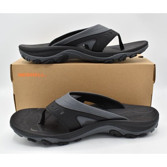 Merrell‎ Mens Size 9 Huntington Sport Black Flip Flop Thong Sandals main image 7